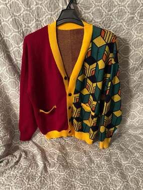 Steady Hands Demon Slayer Giyuu Tomioka Inspired Geometric Cardigan